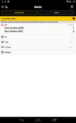 Bwin Sports android App screenshot 0