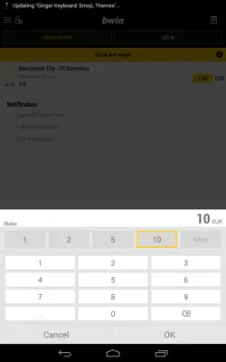 Bwin Sports android App screenshot 1