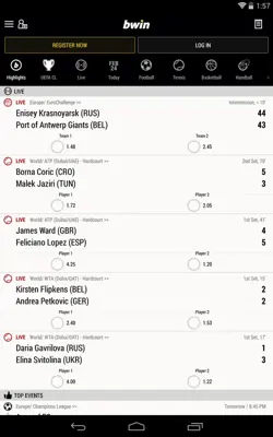 Bwin Sports android App screenshot 4